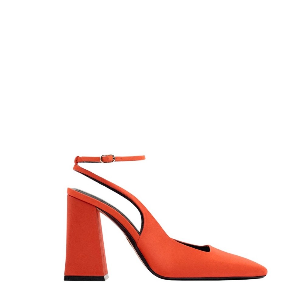 Zara Satin Slingback Heels